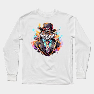 gangster wolf Long Sleeve T-Shirt